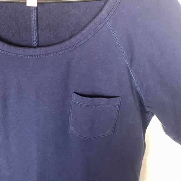 Lilly Pulitzer womens size large blue shift dress casual 3/4 sleeves terry sweat - Picture 5 of 9